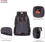 SwissGear Cecil 5505 Laptop Backpack, Dark Grey/Black - Image 3