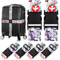 4 Pack Luggage Straps for Suitcases Adjustable Luggage Belt Suitcase Strap Travel Bag Accessories (Journey(4 PACK))