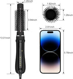 4-in-1 Hot Air Brush, Ionic Hair Dryer Brush with 2 Speeds & 2 Heat Settings, 1000W Fast Styling for Frizz-Free Shine, Blowout Straightener Curler for Salon Volumized Hair