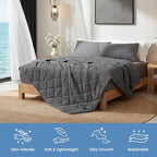 Cooling Blanket for Hot Sleepers King Size (Charcoal Grey / King (108" x 90"))