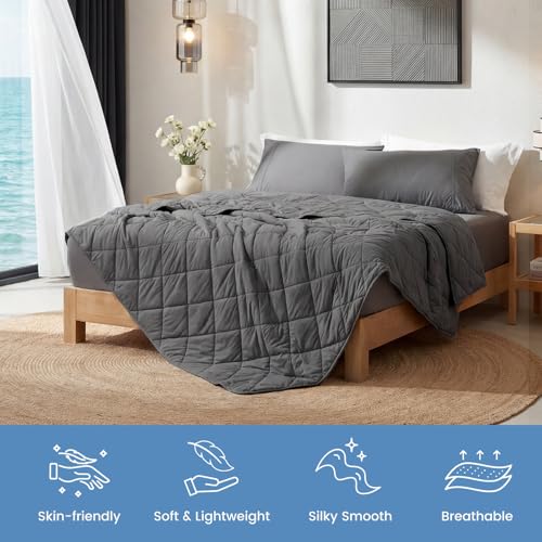 Cooling Blanket for Hot Sleepers King Size (Charcoal Grey / King (108" x 90"))