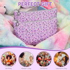 12 Pieces Makeup Bags for Women (12pcs Purple M)