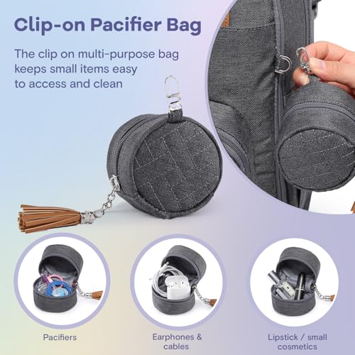 Diaper Bag Backpack (Stylish_dark Gray)