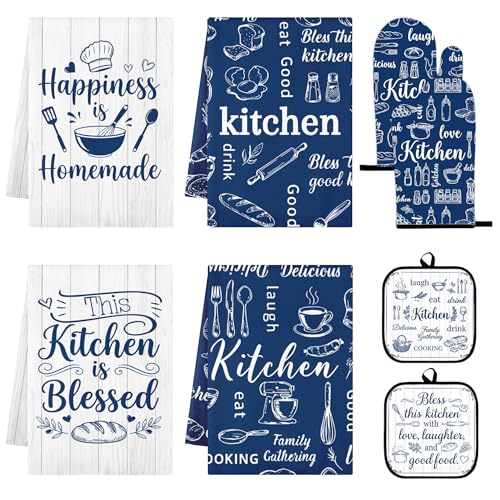 Navy Blue Kitchen Decor Set (Navy Blue)