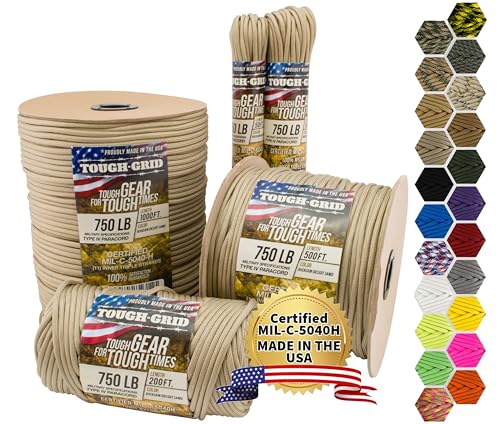 750 Paracord 100% Nylon (Buckskin / 50 Ft.)