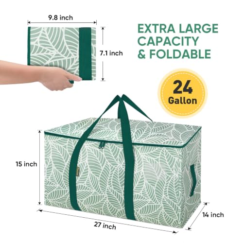 2 Pack Oversized Moving Bags with Reinforced Handles (2-Pack / Antique Folidage)