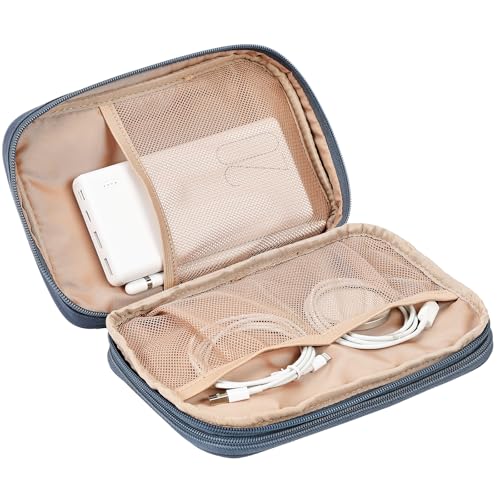 Travel Cord Organizer Case (Large / Aegean-Blue)