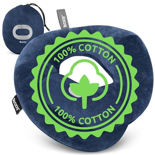 Organic Cotton Travel Neck Pillow for Airplane