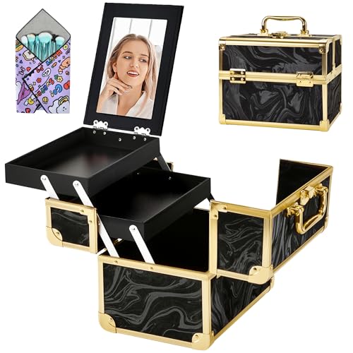 Makeup Train Case (Black Gold ARBS)