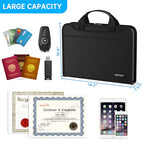 Accordion File Organizer (Black / 14.2" x 10.4" x 2",Colorful)