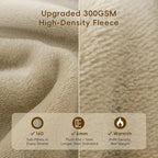 Fleece Blanket Twin Size 76x90 (Khaki / Twin xl(76" X 90"))