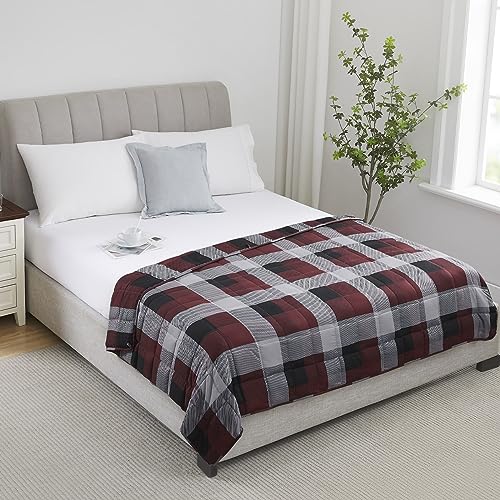 Weighted Blanket (17-red and Black Checkered Pattern / 60" x 80" | 15lbs)