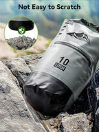 Waterproof Dry Bag Backpack with Zippered Pocket (Grey / 20L)