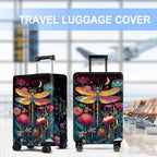 Luggage Cover Washable Suitcase Protector Anti (Dragonfly / XL(fits 32-34Inch suitcase))