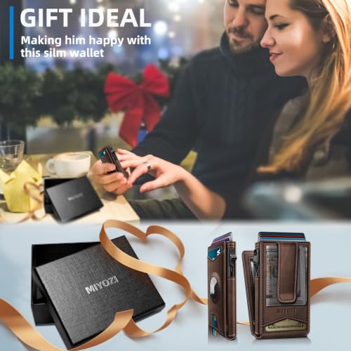 Airtag Wallet for Men Money Clip 9 (Coffee044)