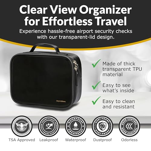 Clear Makeup Bag Set (Set / Black)