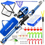 Kids Fishing Pole For Boys (Blue (Complete Set) / 4ft)
