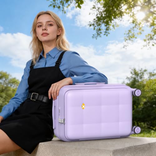 20 Inch Expandable Carry On Luggage Airline Approved (20 inch / Purple)
