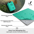 5/10/25/30/40L Waterproof Dry Bag, Small Lightweight Roll Top Dry Bag Backpack w/Waterproof Phone Case, Kayaking, Travel, Hiking, Fishing, Tubing, Camping, the Beach, Men/Women (Teal) (5/10l Teal / 5L)