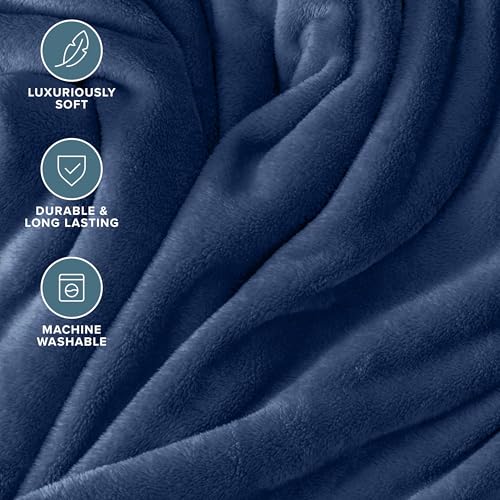 Fleece Blanket Luxury Microplush (Throw XL / 06 - Dark Blue)