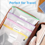 14 Pack Mesh Zipper Pouch Bags (A4/Letter Size / 14 Pack)