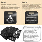 Customized Stainless Steel Luggage Tags (Initial 2"x2" / 2 Pack)