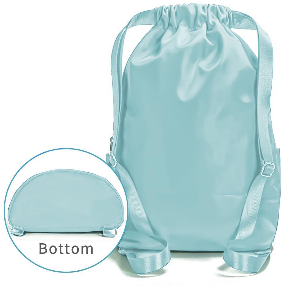 Waterproof Drawstring Gym Backpack Bag for Men & Women (A09-mint Green)