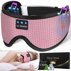 Sleep Mask with Bluetooth Headphones (Dark Pink)