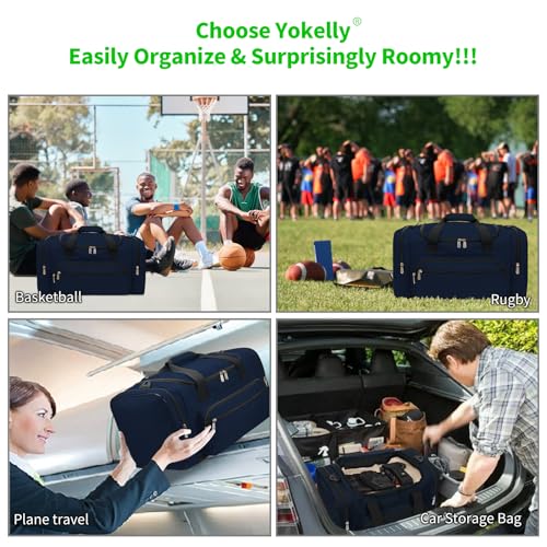 Sports Duffel Bag for Men (Navy Blue / 20 inch)