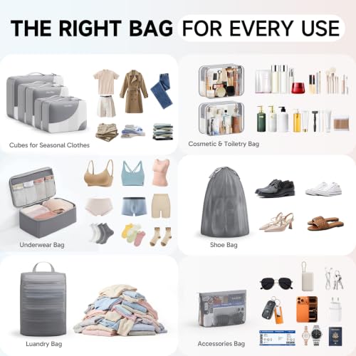 Packing Cubes for Travel (04 Gray)