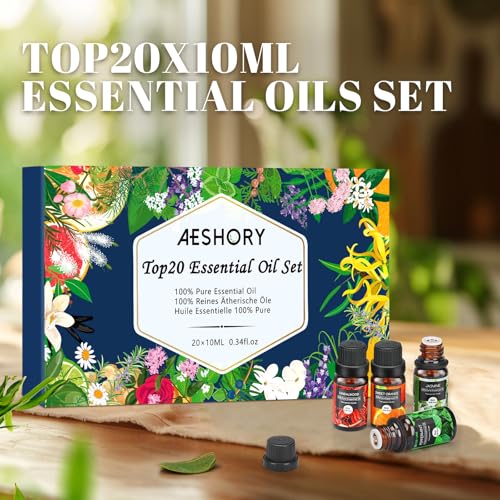 Natural Essential Oils Gift Set (0.34 Fl Oz (Pack of 20))