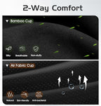 Bluetooth Sleep Mask with 2 Removable 3D Contoured Cup (Black)