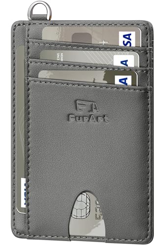 Slim Minimalist Wallet RFID Credit Card Holder for Men (small / Dimgray)