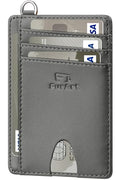 Slim Minimalist Wallet RFID Credit Card Holder for Men (small / Dimgray)