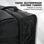33" Large Rolling Duffle Bag with Wheels and Handle for Travel (33" Black)