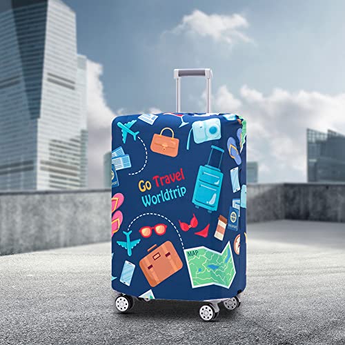Travelkin Luggage Covers For Suitcase Tsa Approved Suitcase Cover Protector (Go Travel-Trip / S)