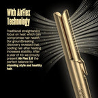Hair Straightener and Curler 2 in 1 by BeKind Flex (Golden / 1 inch)