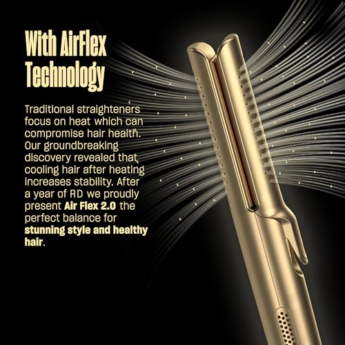 Hair Straightener and Curler 2 in 1 by BeKind Flex (Golden / 1 inch)