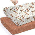 Baby Fitted Crib Sheets (Fox&foliage / 52X28 Inch)