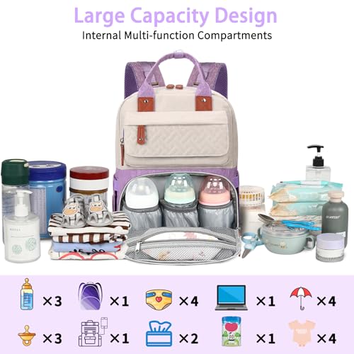 Diaper Bag Backpack (Purple)