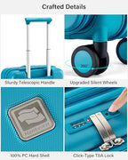 Hardside Expandable Carry On Luggage (Caribbean Blue / 20 Inch EXT)