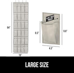 GORILLA GRIP Over the Door Shoe Organizer, 24 Large Breathable Mesh Pockets - Image 6