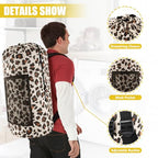 Laundry Bag Backpack (1Pack / Leopard Print)