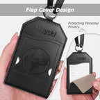 3 Pack Luggage Tags for Suitcases Bag Tag (Black Global)
