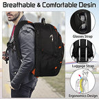 18.4 Laptop Backpack Women Men (Black-orange / 18inch(21.5*16.3*9.9"))