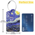 2 Pack The Starry Night Luggage Tags for Suitcases (The Starry Night)