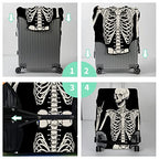 Luggage Cover Suitcase Protector Plus 1 Luggage Tag (Rock Skull / L)