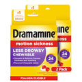 Motion Sickness Less Drowsy Raspberry Cream Chewable (12 Count (Pack of 2))