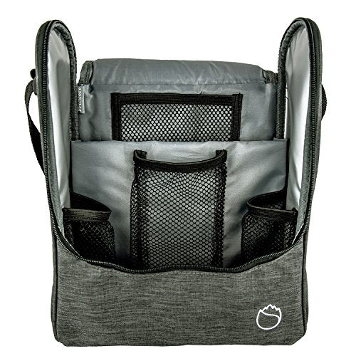Insulated Wine 3 Bottle Carriers Tote Travel Cooler Gift Bag For Airplane Liquor With Padded Shoulder Strap (3 Bottle / 3-Red)
