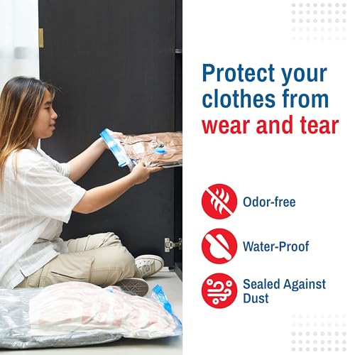 Vacuum Storage Bags with Hand Pump (Medium 10-Pack)